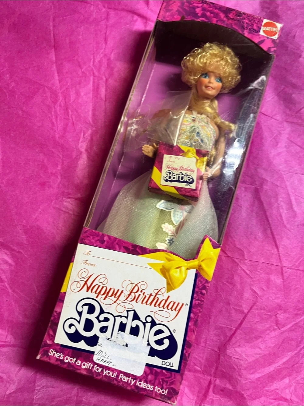 Mattel Happy Birthday Barbie in Pink Gift Box